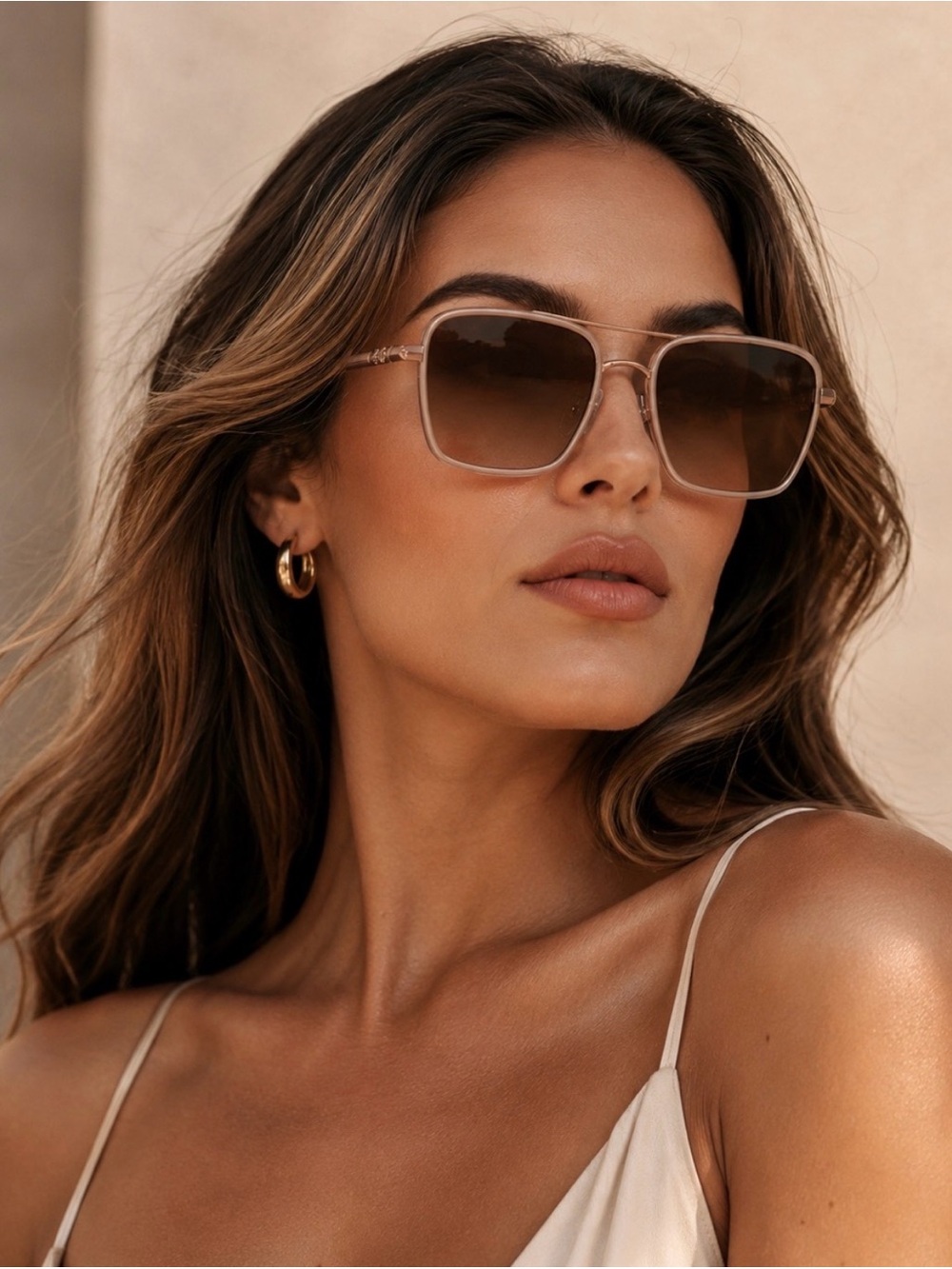 Tory Burch square sunglasses new with original packaging